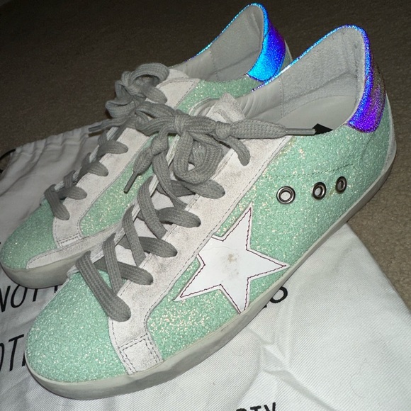 Golden Goose Superstar Sneaker Glitter w/ Irridescent Back - Picture 3 of 8